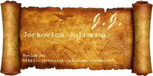 Jerkovics Julianna névjegykártya